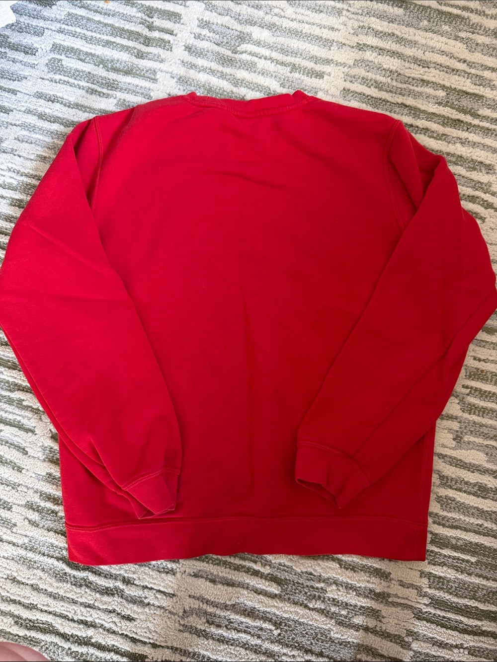 Nike Red Crewneck Sweatshirt with White Swoosh - Picture 4 of 4